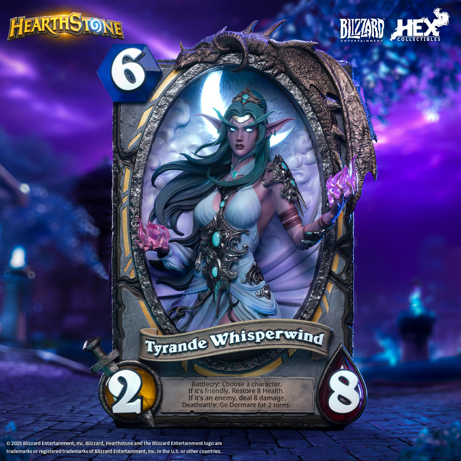 Tyrande Whisperwind 3D Art Frame Statue by HEX Collectibles