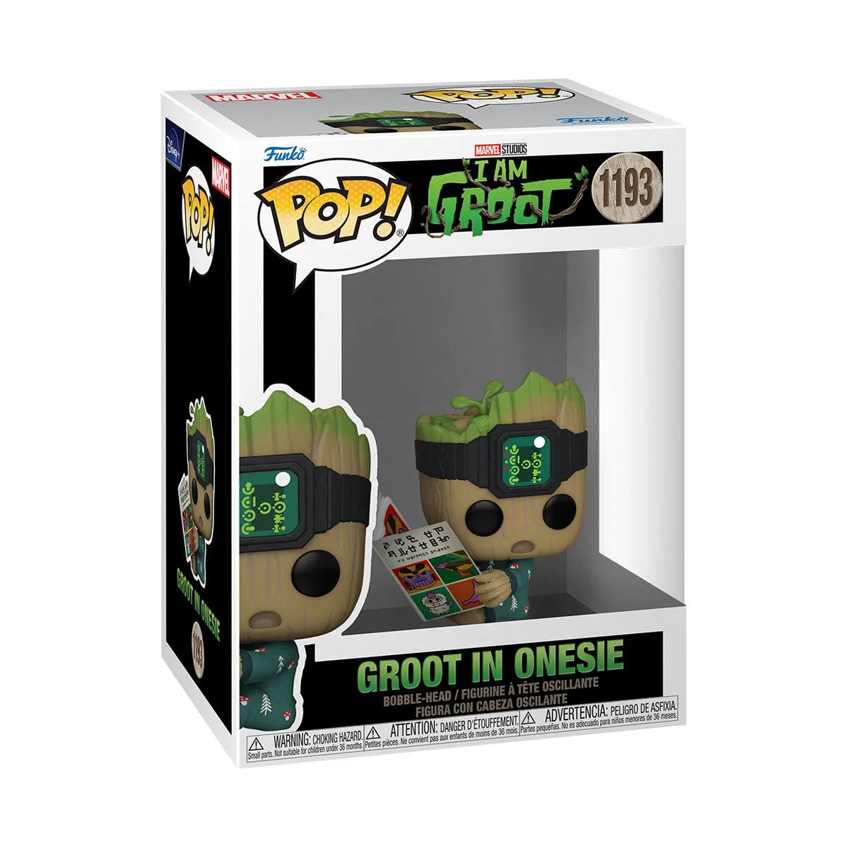I Am Groot in Onesie with Book Funko Pop!