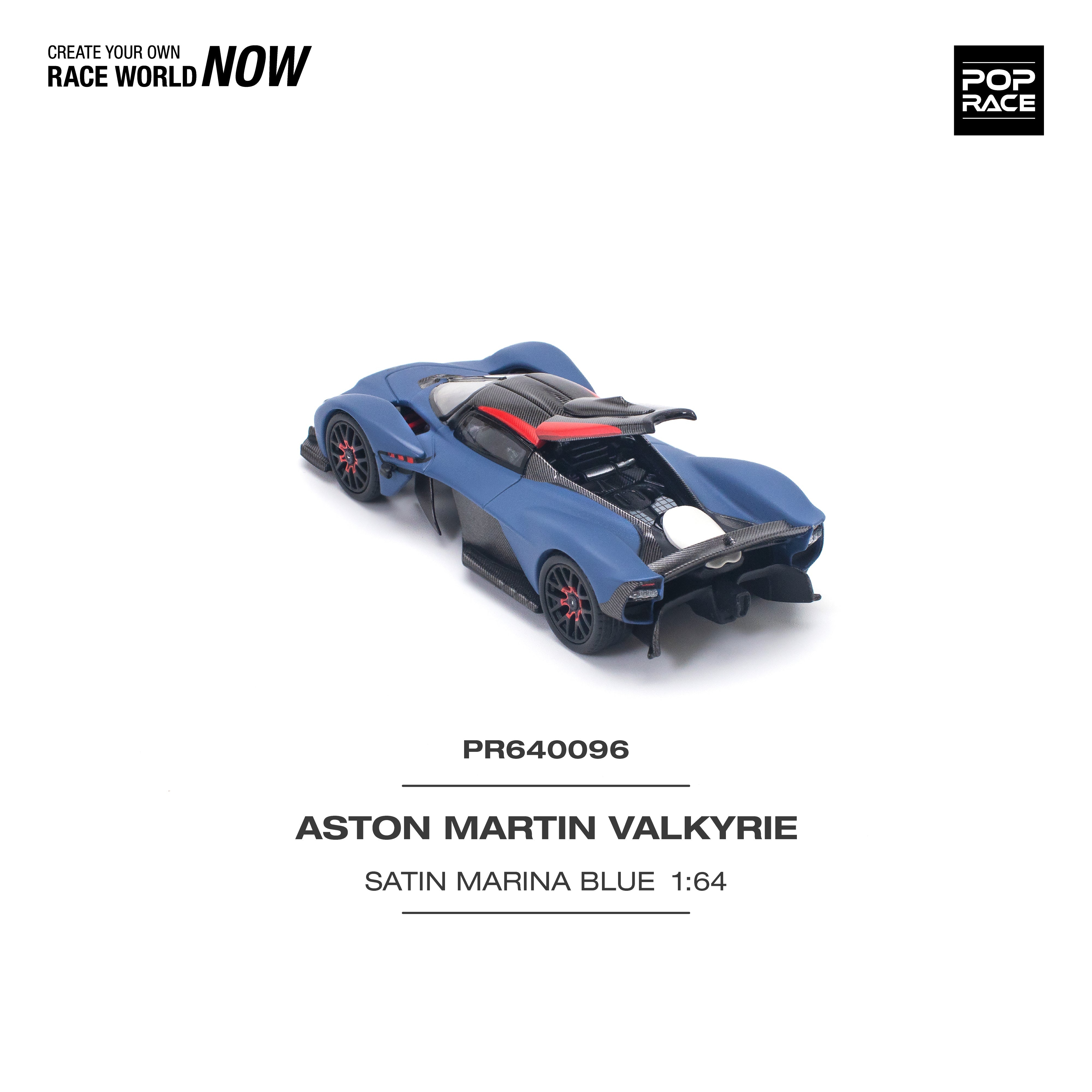 Aston Martin Valkyrie Satin Marina Blue PR640096 by Pop Race