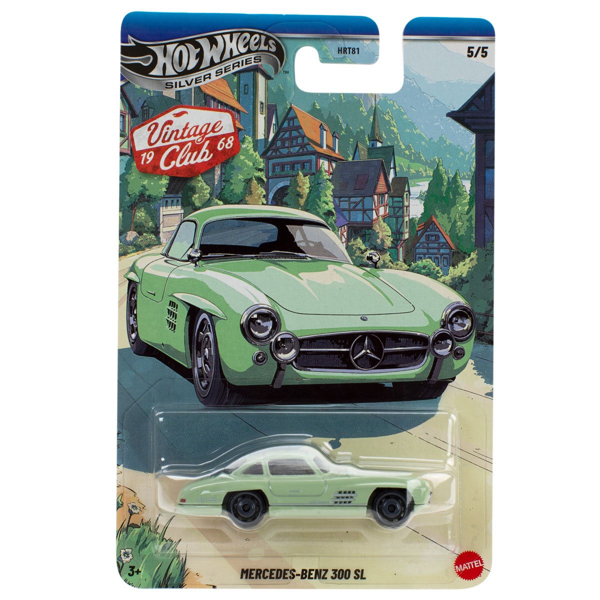 Hot Wheels Silver Series Vintage Club Mercedes-Benz 300 SL Imported Mainline 1:64 Scale