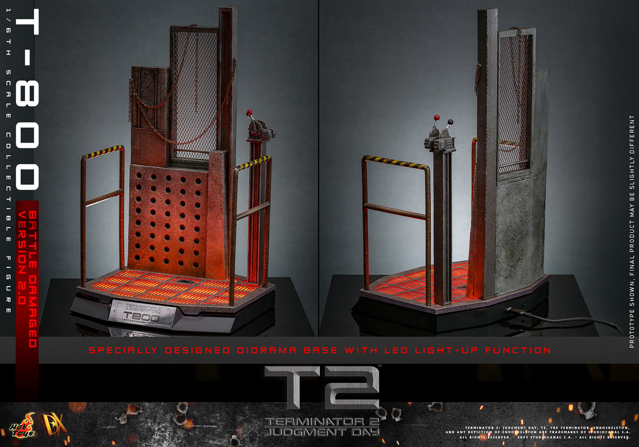 T-800 (BATTLE DAMAGED VERSION 2.0) Sixth Scale Figure by Hot Toys