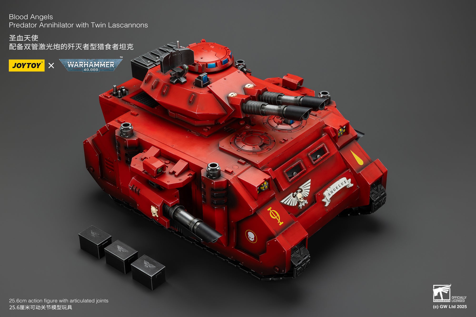 Warhammer 40K Blood Angels Predator Annihilator with Twin Lascannons 1/18 Scale Vehicle