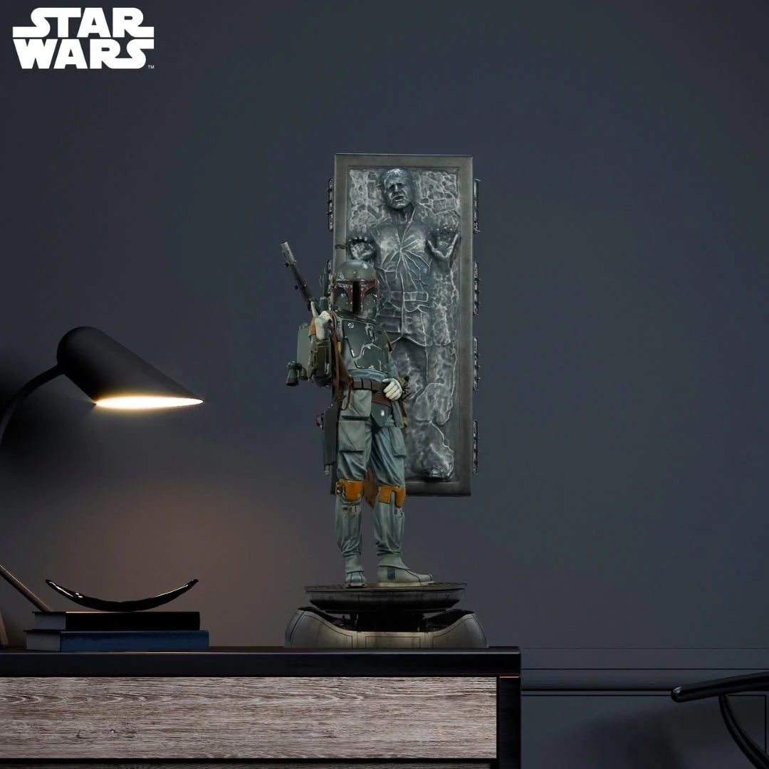 BOBA FETT AND HAN SOLO IN CARBONITE Premium Format™ Figure By Sideshow Collectibles