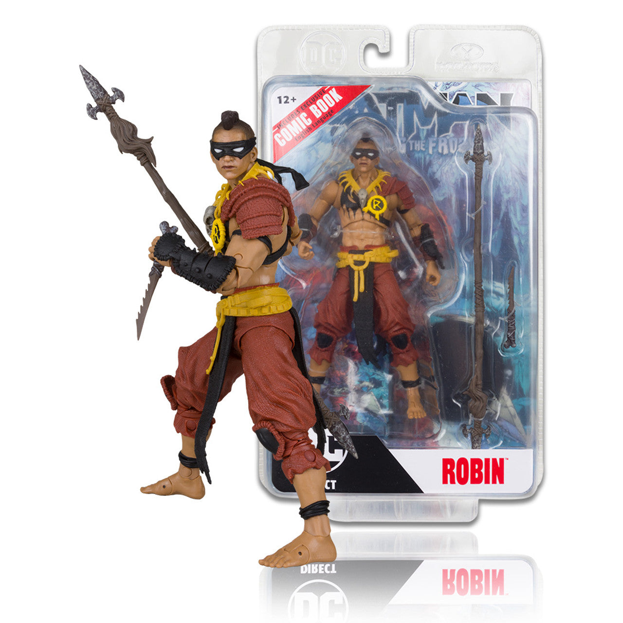 Robin w/Batman Fighting the Frozen Comic (DC Page Punchers) 7" Figure By Mcfarlane