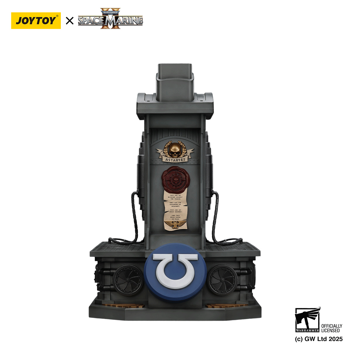 JOYTOY JT01697 1/1 Warhammer 40 Ultramarines Lieutenant Titus' MKX Helmet & Display Stand