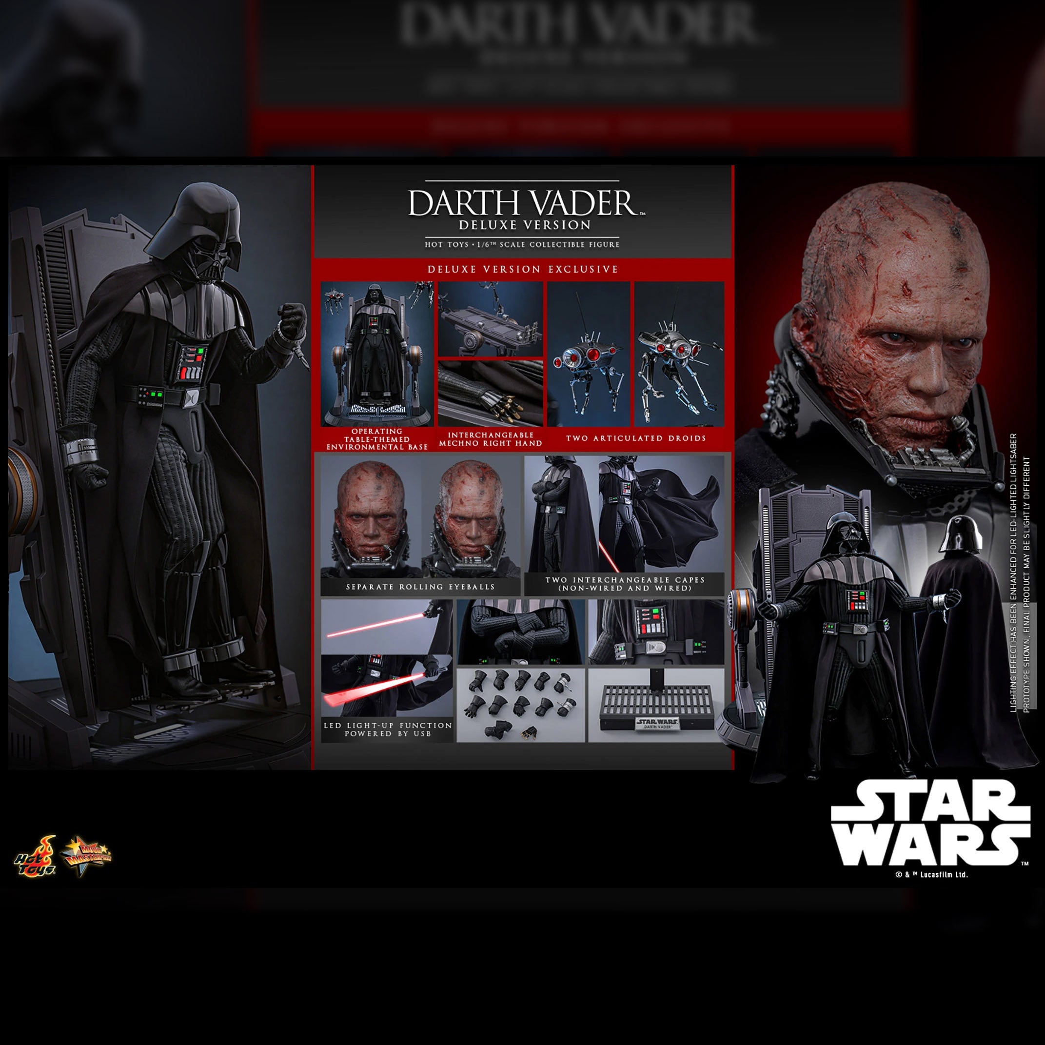 Darth Vader™ (Star Wars Ep III) (Deluxe Version) Sixth Scale Figure by Hot Toys