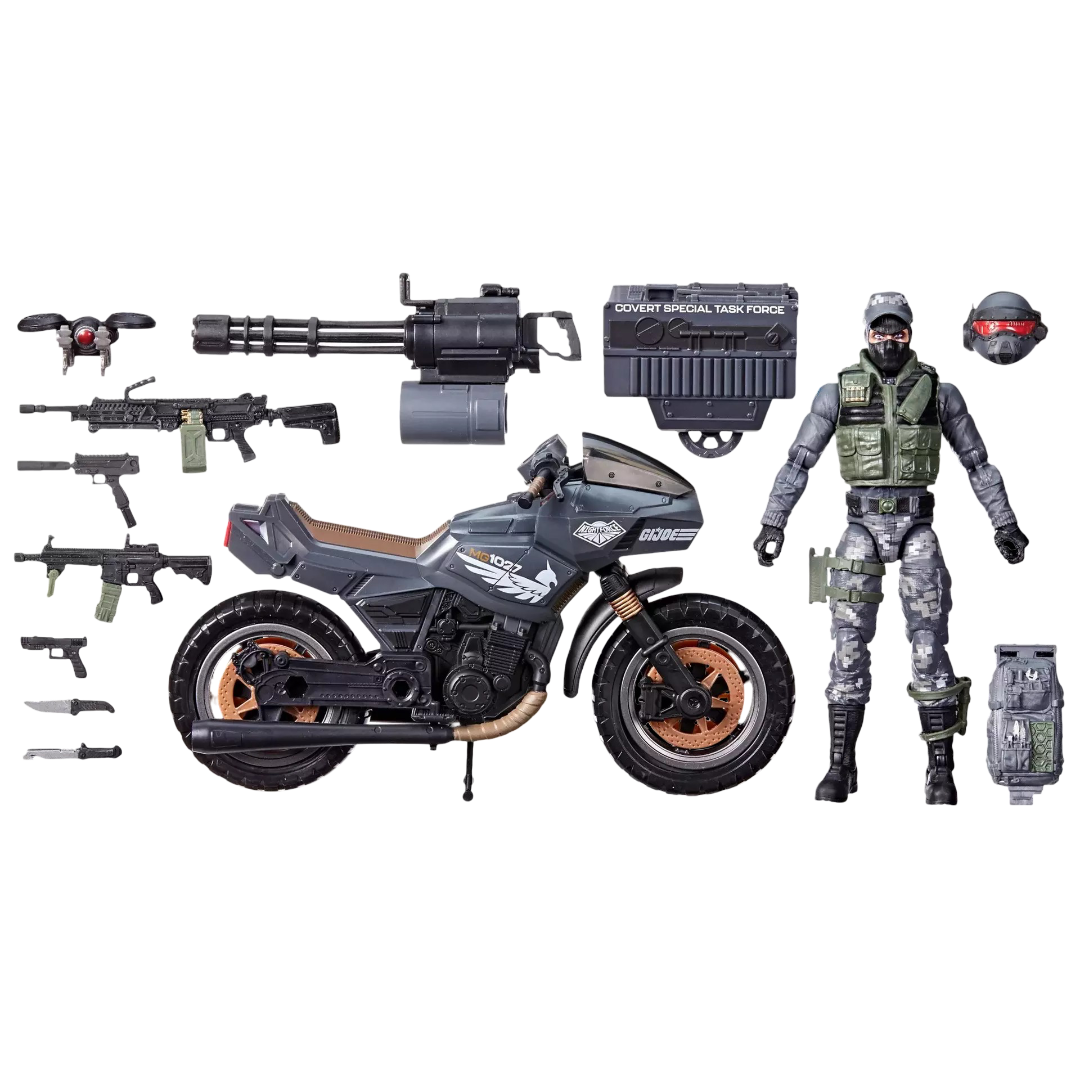 G.I. Joe Classified Series #127 Night Force Jason "Shockwave" Faria & Night Pursuit Cycle