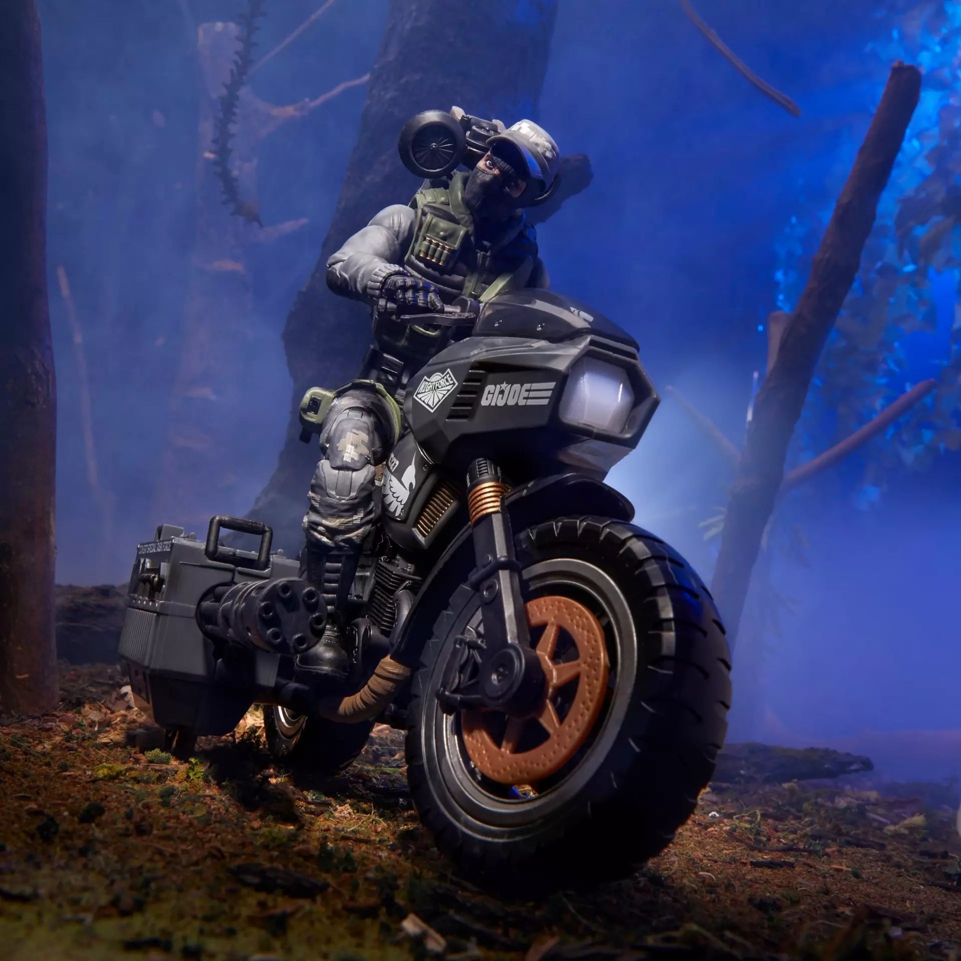 G.I. Joe Classified Series #127 Night Force Jason "Shockwave" Faria & Night Pursuit Cycle