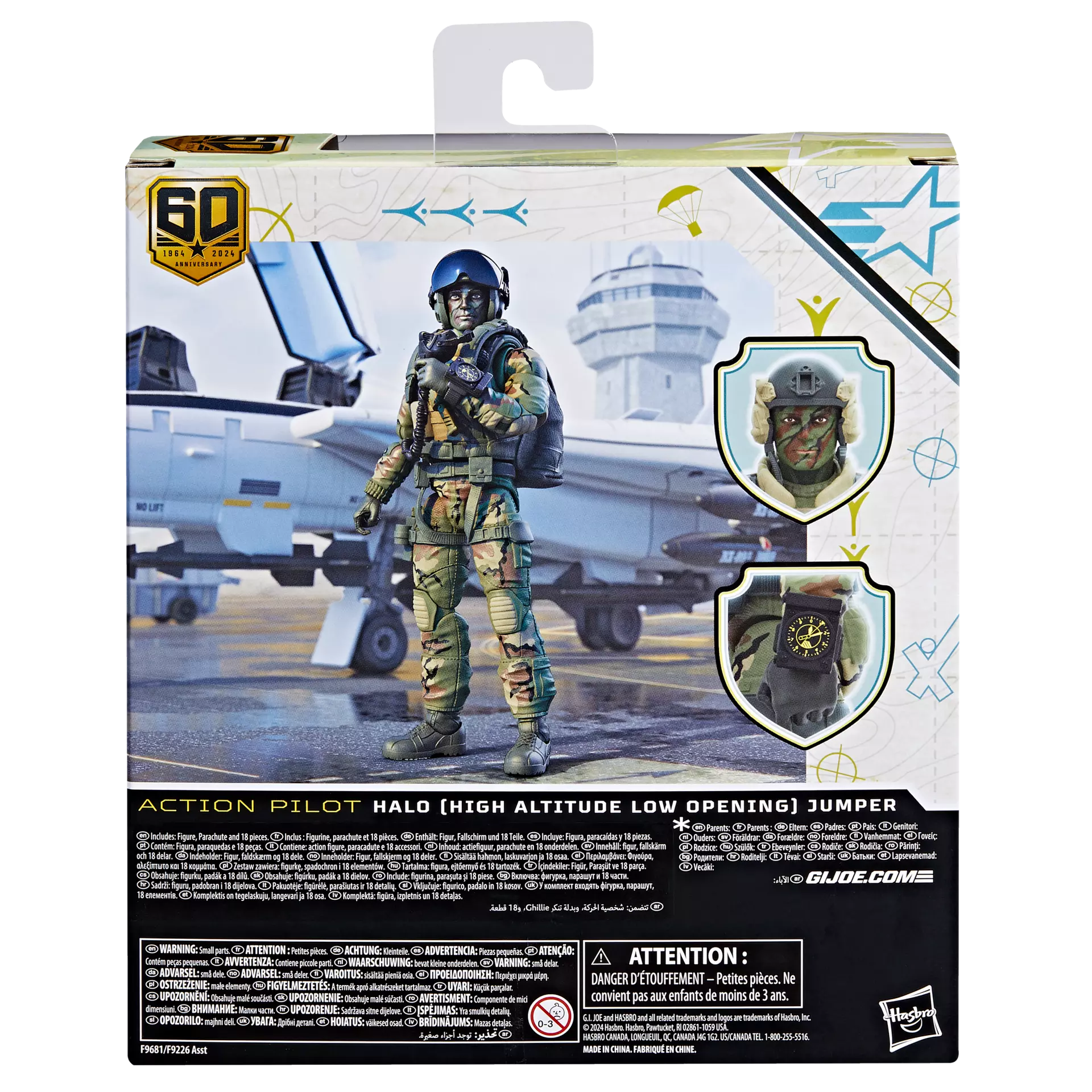 G.I. Joe Classified Series 60th Anniversary Action Pilot HALO (High Altitude Low Opening) Jumper Figure
