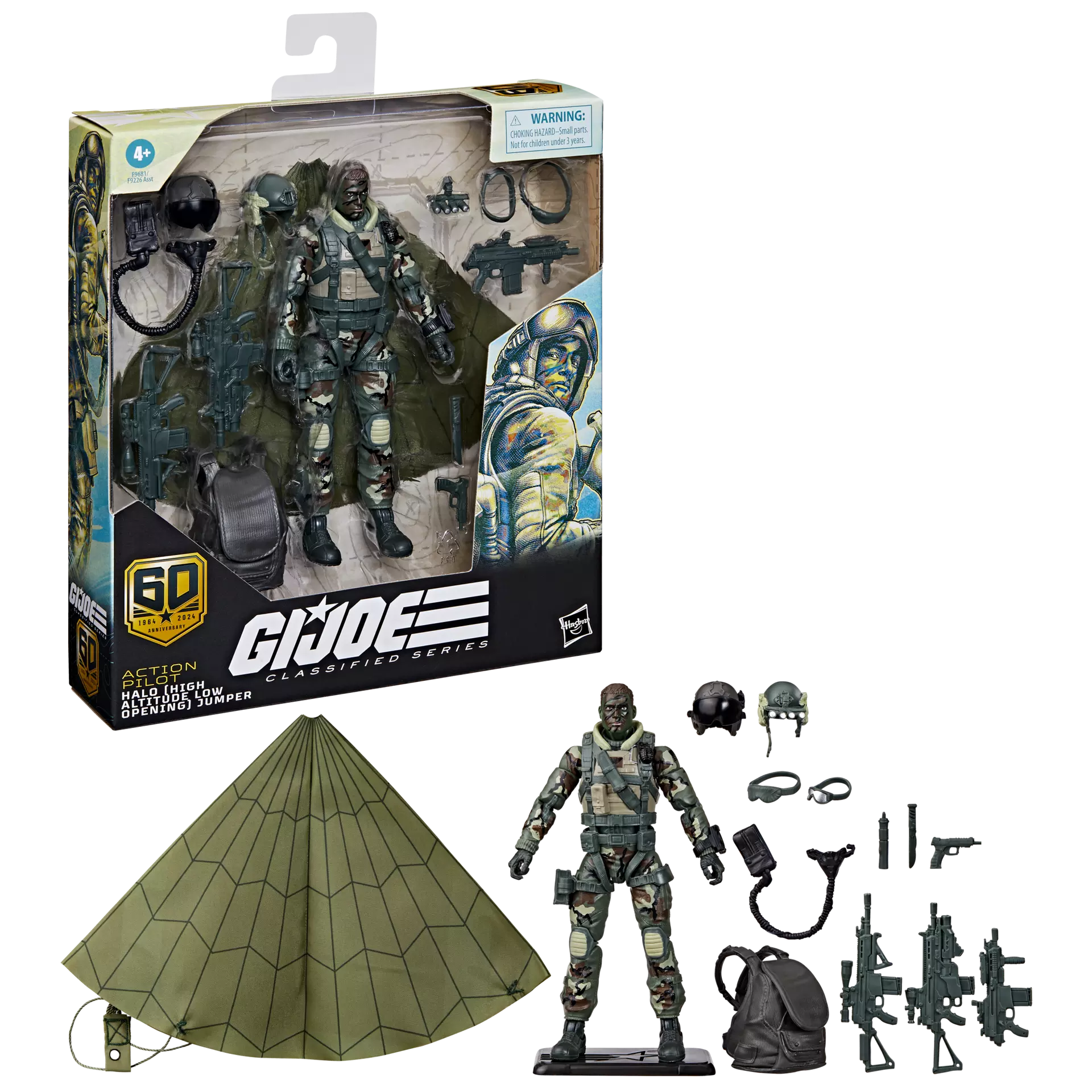 G.I. Joe Classified Series 60th Anniversary Action Pilot HALO (High Altitude Low Opening) Jumper Figure