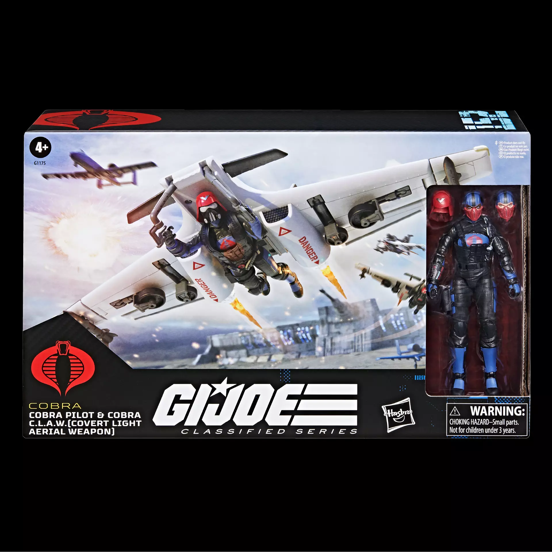 G.I. Joe Classified Series #152 Cobra Pilot Action Figure & Cobra C.L.A.W. (Covert Light Aerial Weapon)