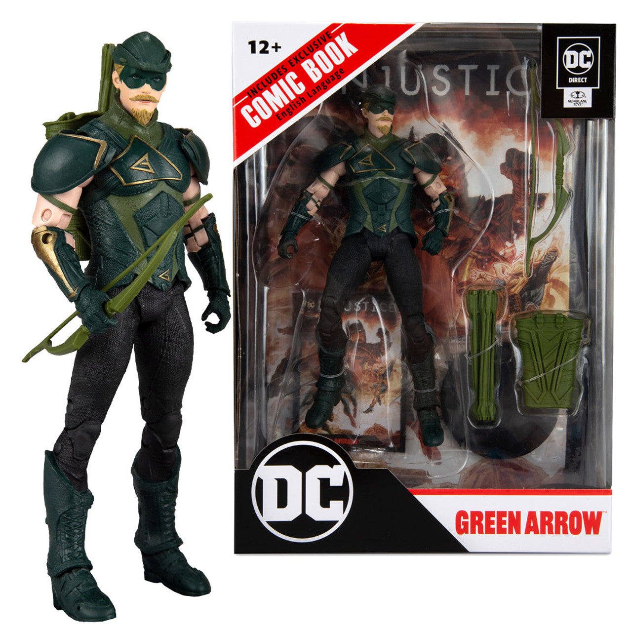 Green Arrow w/Injustice 2 Comic (DC Page Punchers) 7" Figure By Mcfarlane