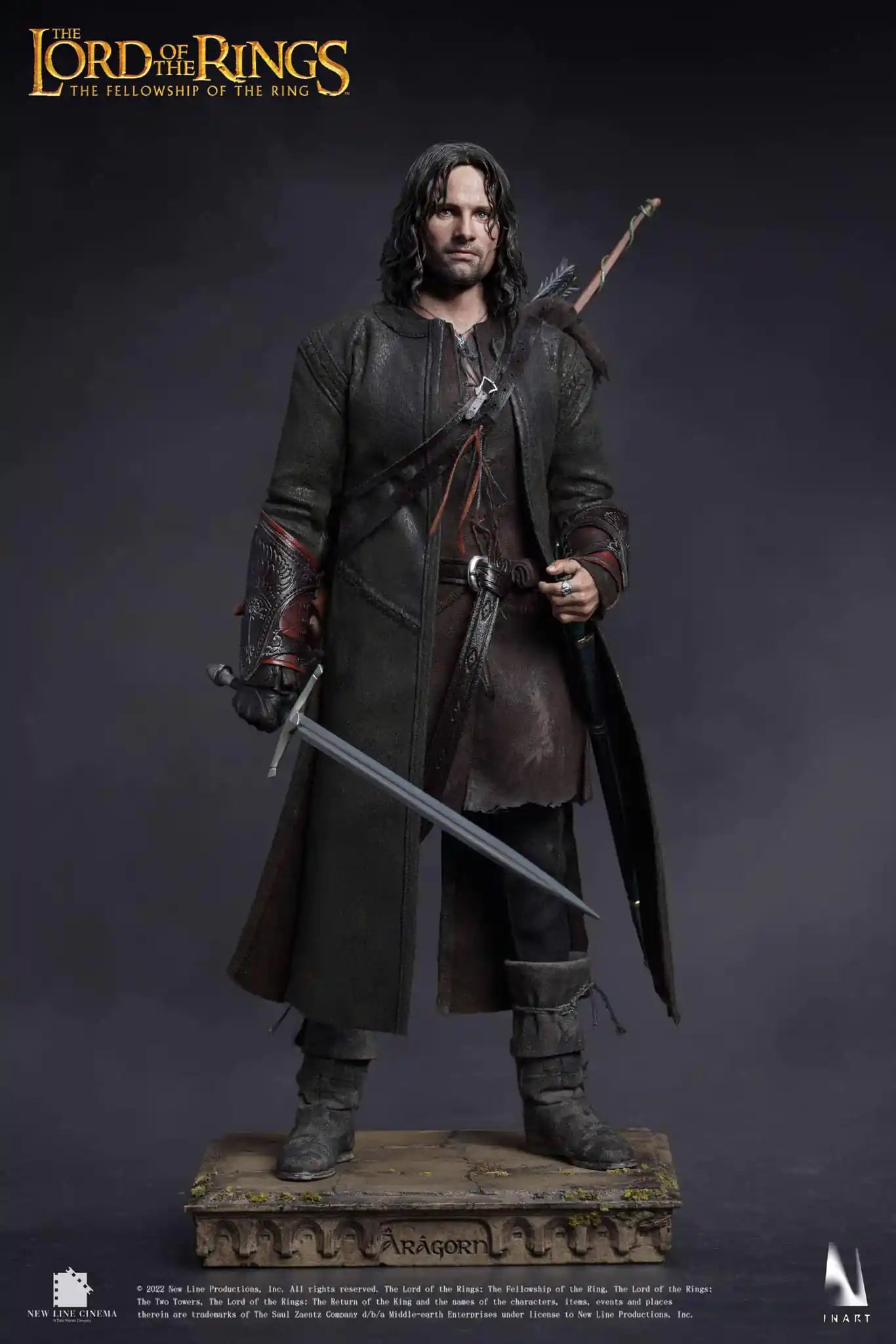 INART Aragorn 1/6 Collectible Figure Sculpted Hair by Queen Studios
