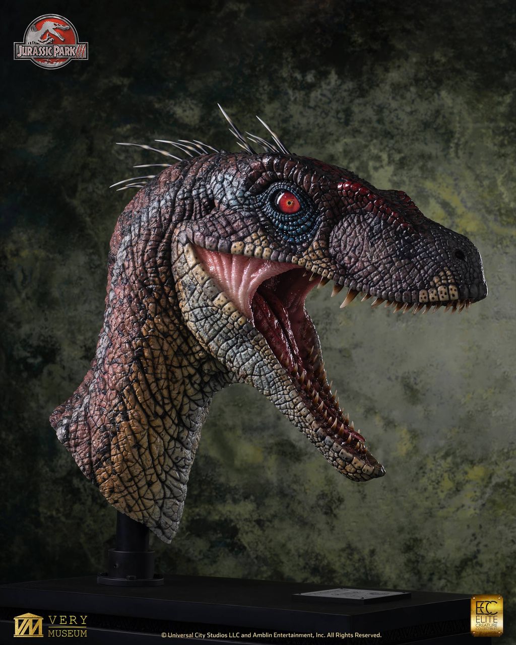 JP III: Male Alpha Velociraptor Bust