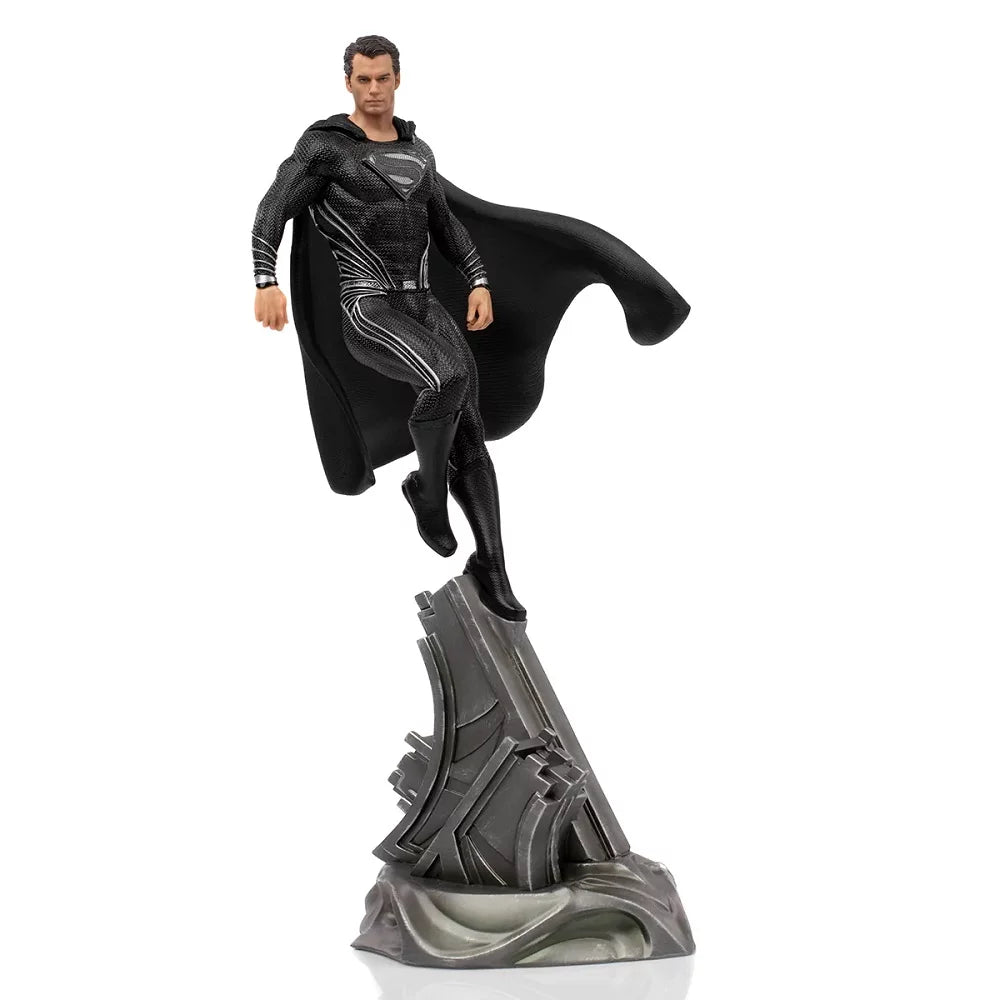Superman Black Suit Justice League Art Scale 1/10 Statue By Iron Studios