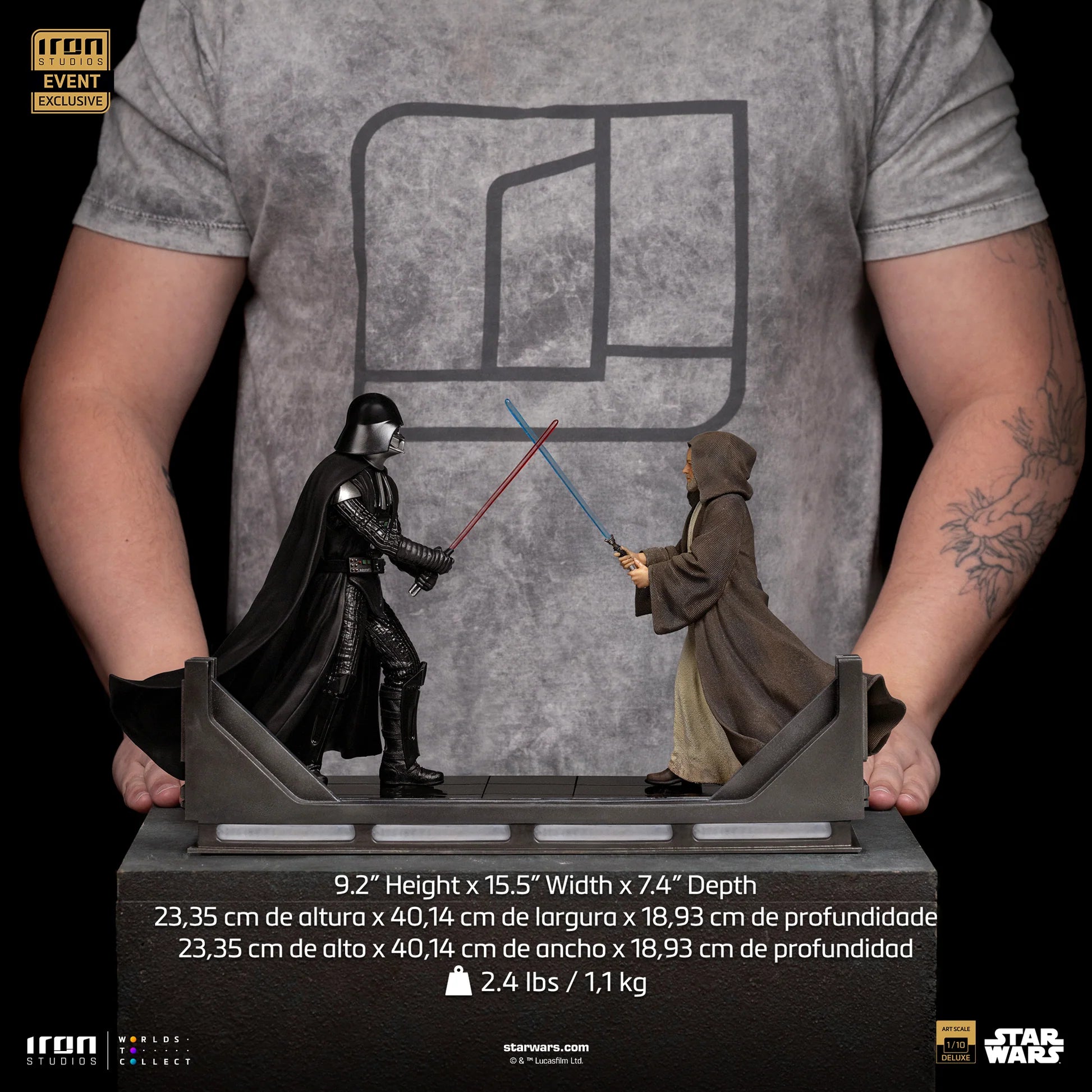 Darth Vader vs Obi-Wan Kenobi (CCXP Exclusive)Art Scale 1/10 By Iron Studios