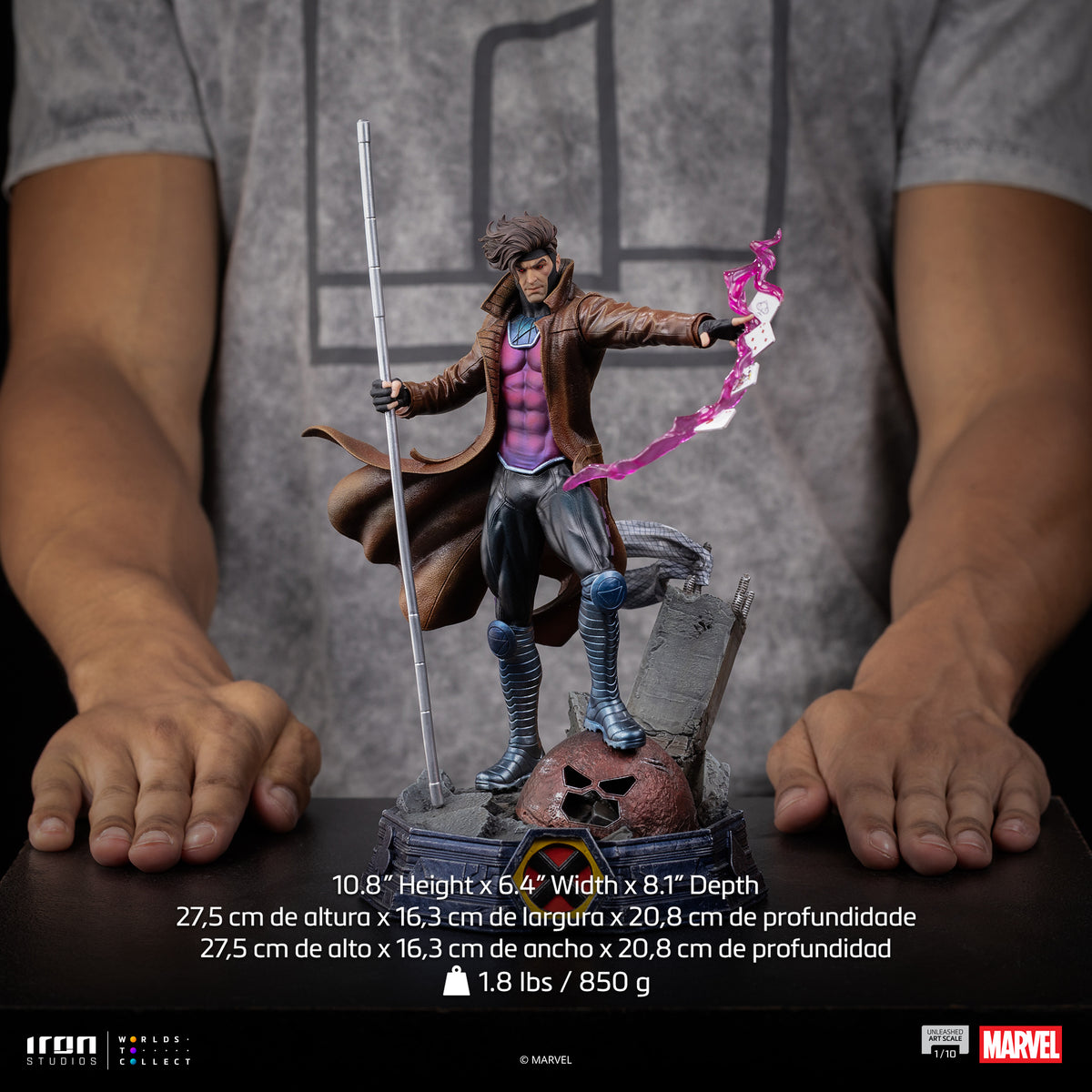 X-Men Gambit Unleashed 1/10 Statue By Iron Studios