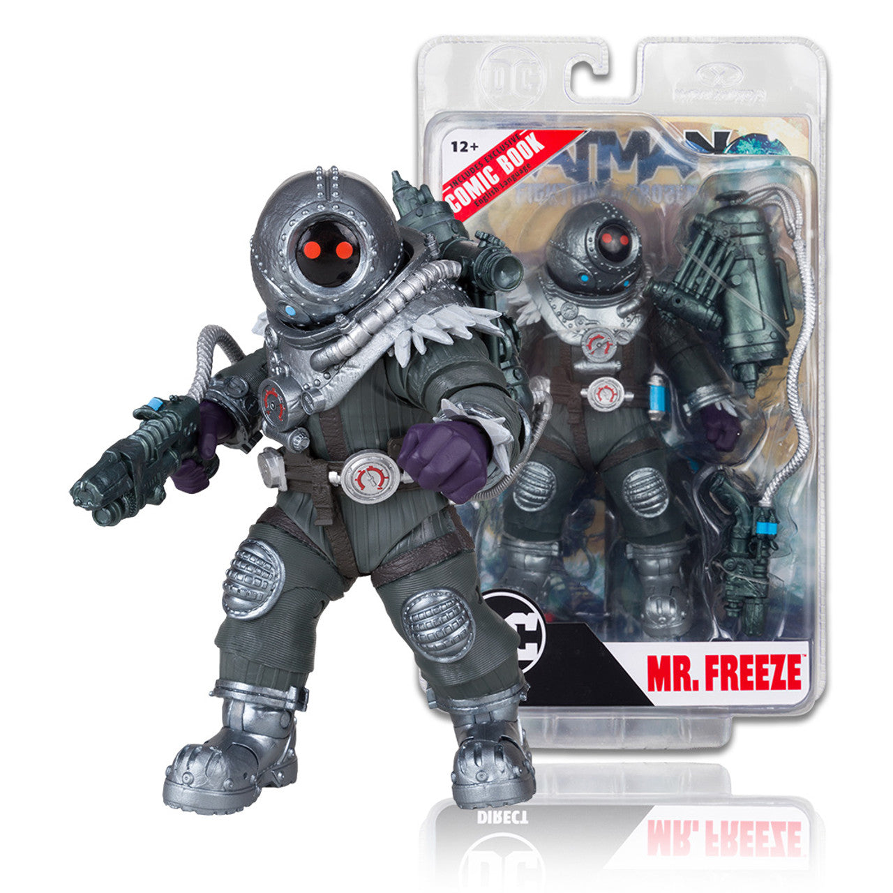 Mr.Freeze w/Batman Fighting the Frozen Comic (DC Page Punchers) 7" Figure By Mcfarlane