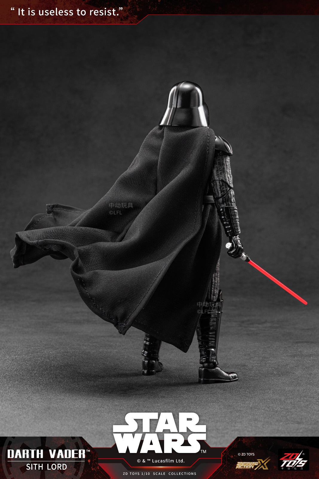 Star Wars 1/10 Darth Vader Sith Lord Action Figure by ZD Toys