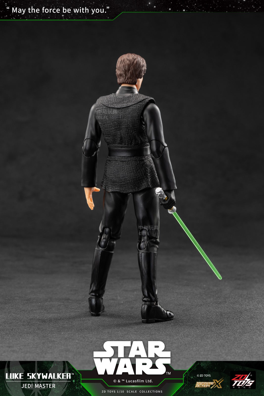 Star Wars 1/10 Luke Skywalker Jedi Master Action Figure by ZD Toys