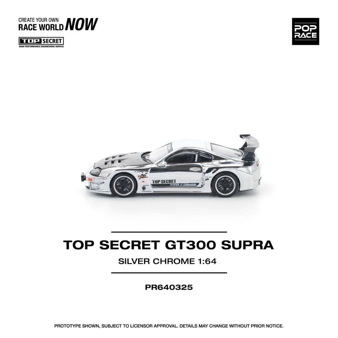 Top Secret GT300 Supra Silver Chrome By Pop Race