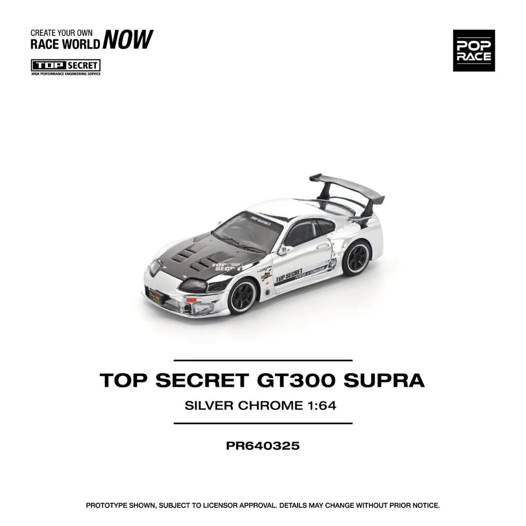 Top Secret GT300 Supra Silver Chrome By Pop Race
