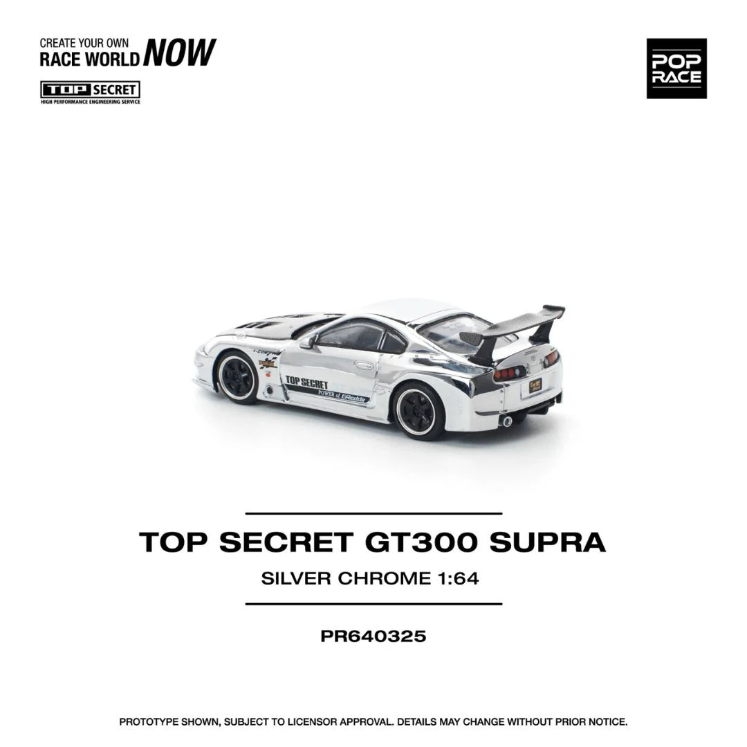 Top Secret GT300 Supra Silver Chrome By Pop Race