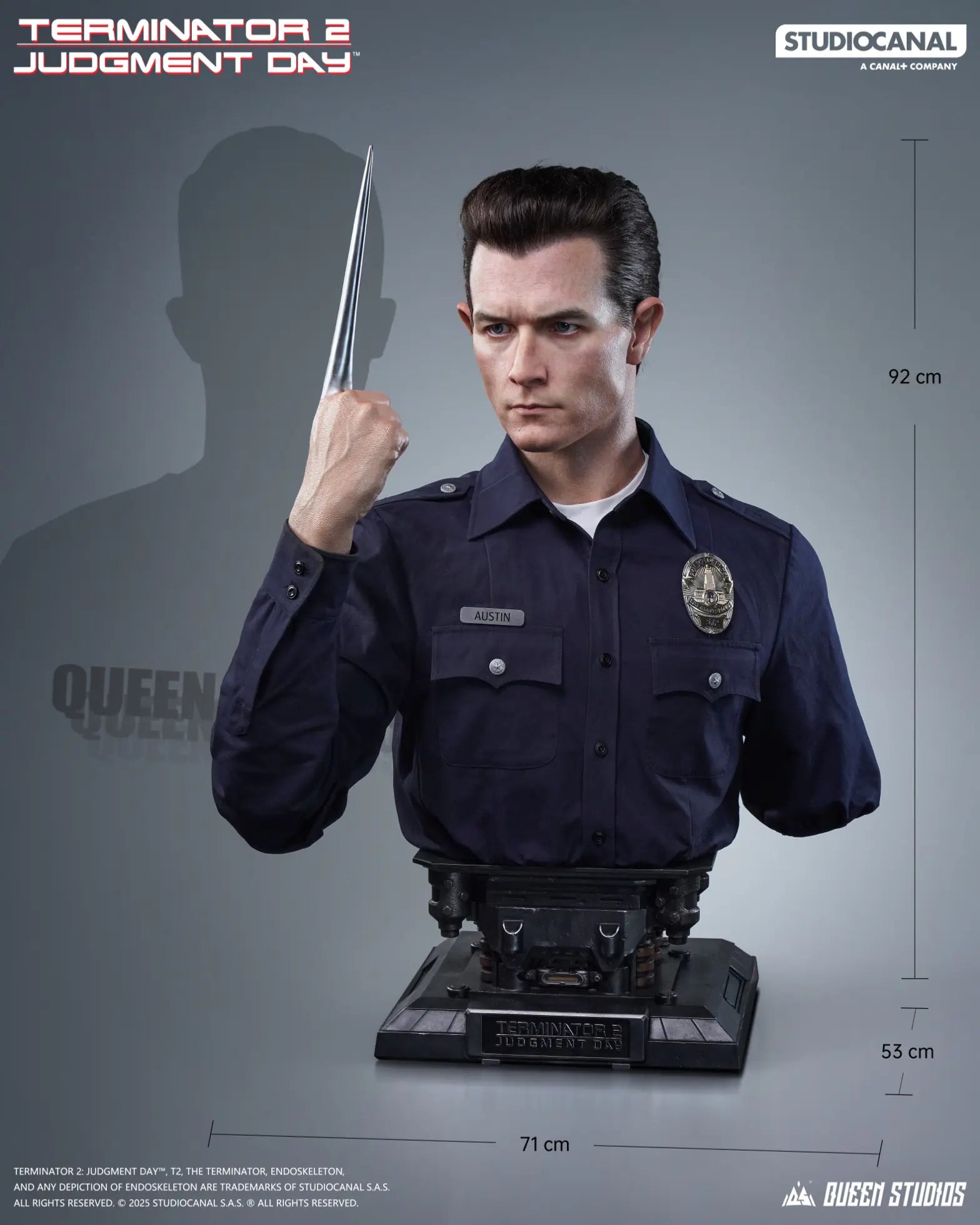 Terminator 2 T-1000 Life Size Bust by Queen Studios