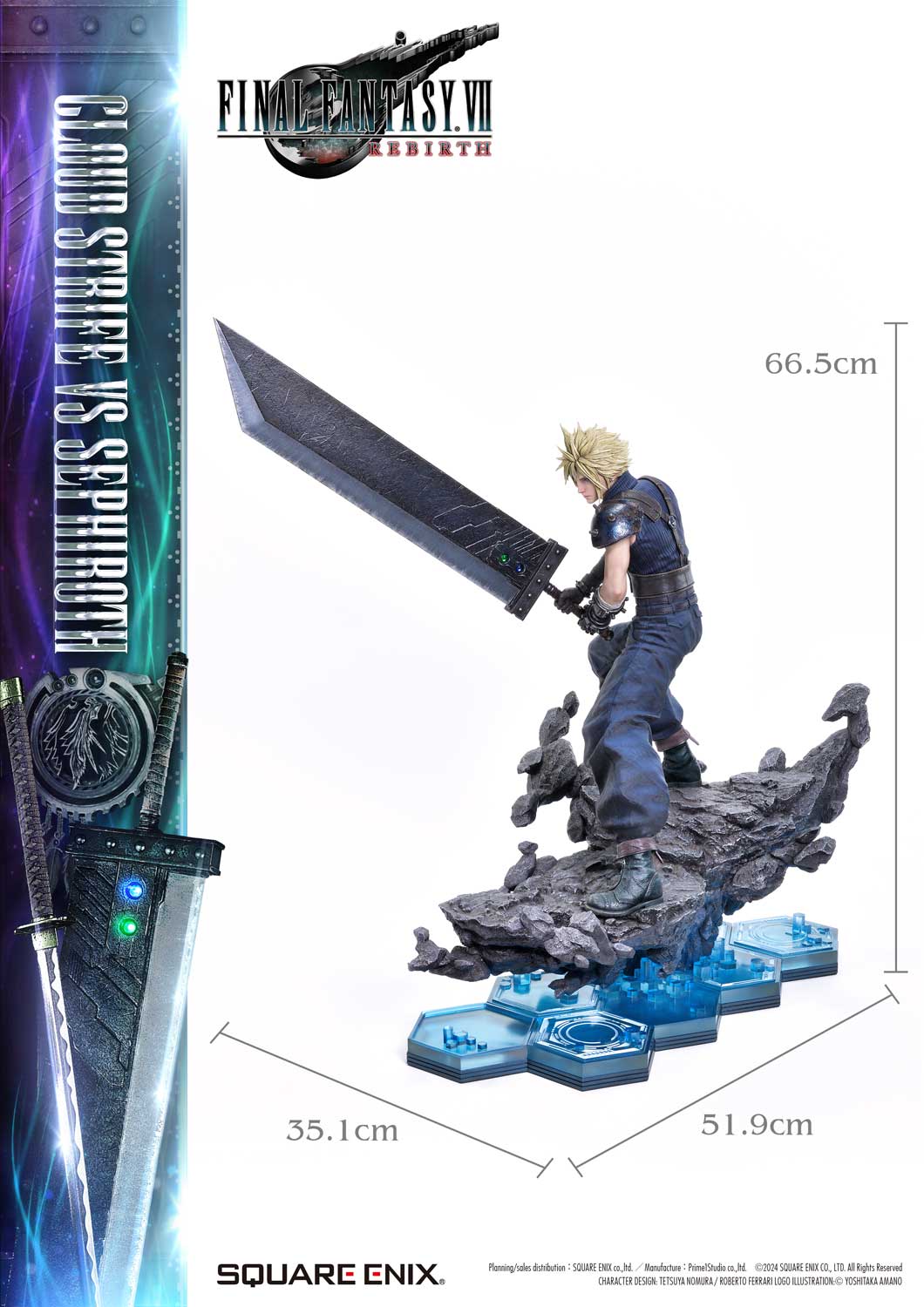Final Fantasy VII Rebirth Cloud Strife vs. Sephiroth Statue By Prime 1 Studio