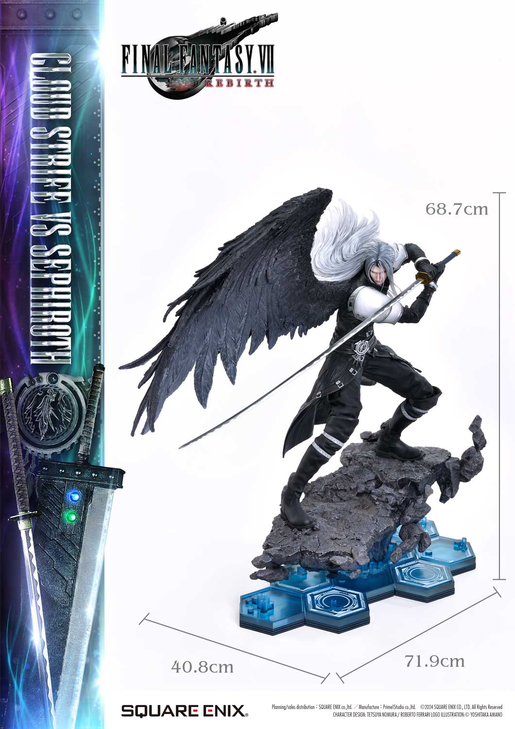 Final Fantasy VII Rebirth Cloud Strife vs. Sephiroth Statue By Prime 1 Studio