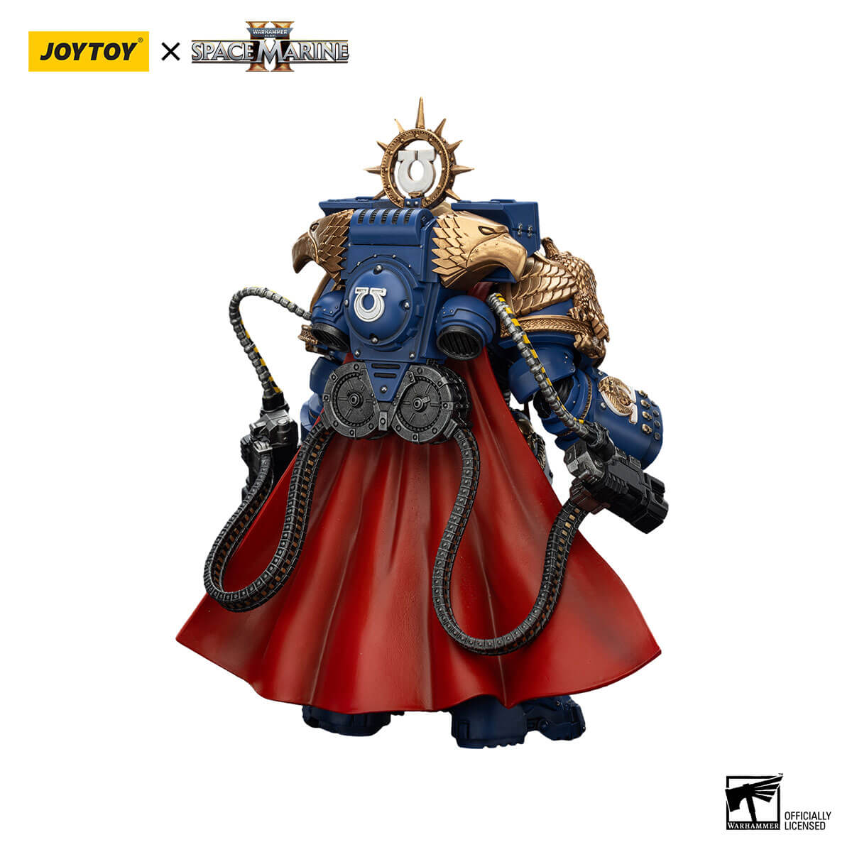 Warhammer 40,000: Space Marine 2 Ultramarines Marneus Calgar Chapter Master with MKX Gravis Armour and Gauntlets of Ultramar 1/18 Scale Action Figure