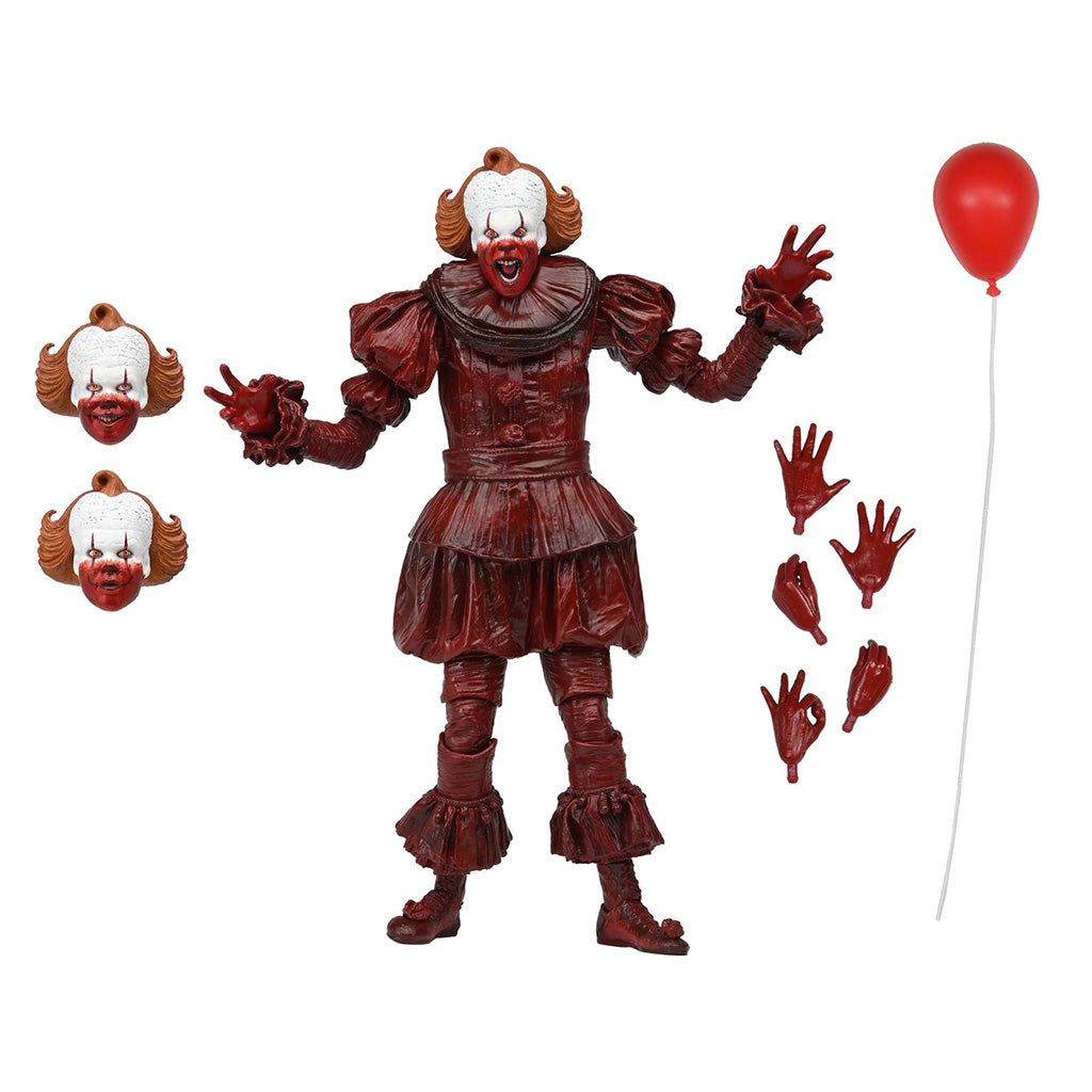 IT Welcome to Derry Ultimate Blood Pennywise Action Figure By NECA