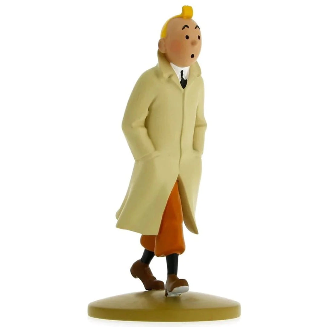 ADVENTURES OF TINTIN - TINTIN WALKING IN TRENCH COAT STATUE BY MOULINSART