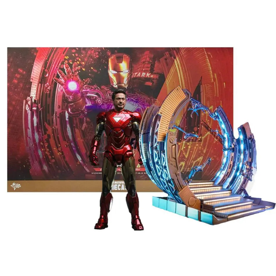 IRON MAN MARK VI WITH SUIT-UP GANTRY Sixth Scale Figure Set by H
