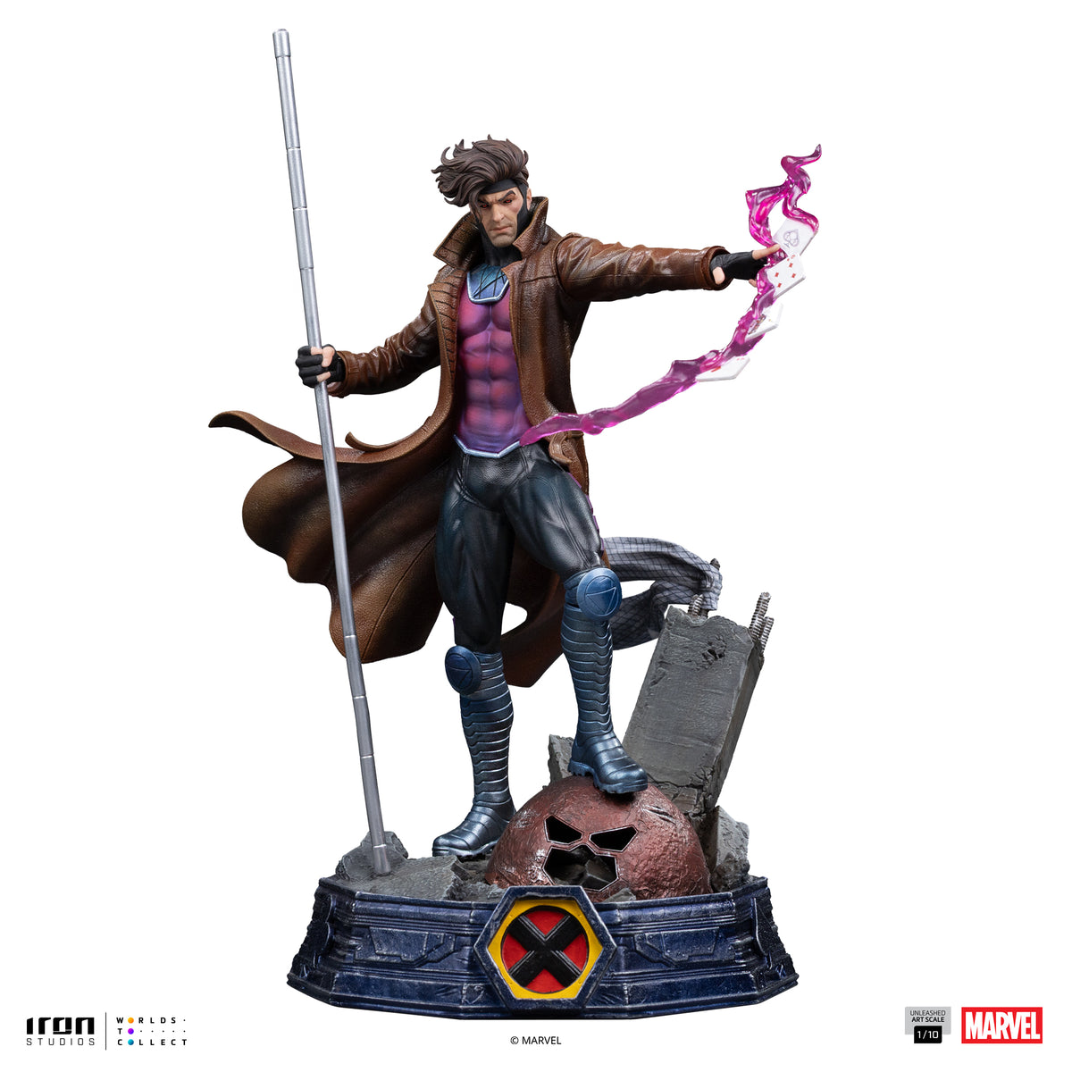 X-Men Gambit Unleashed 1/10 Statue By Iron Studios