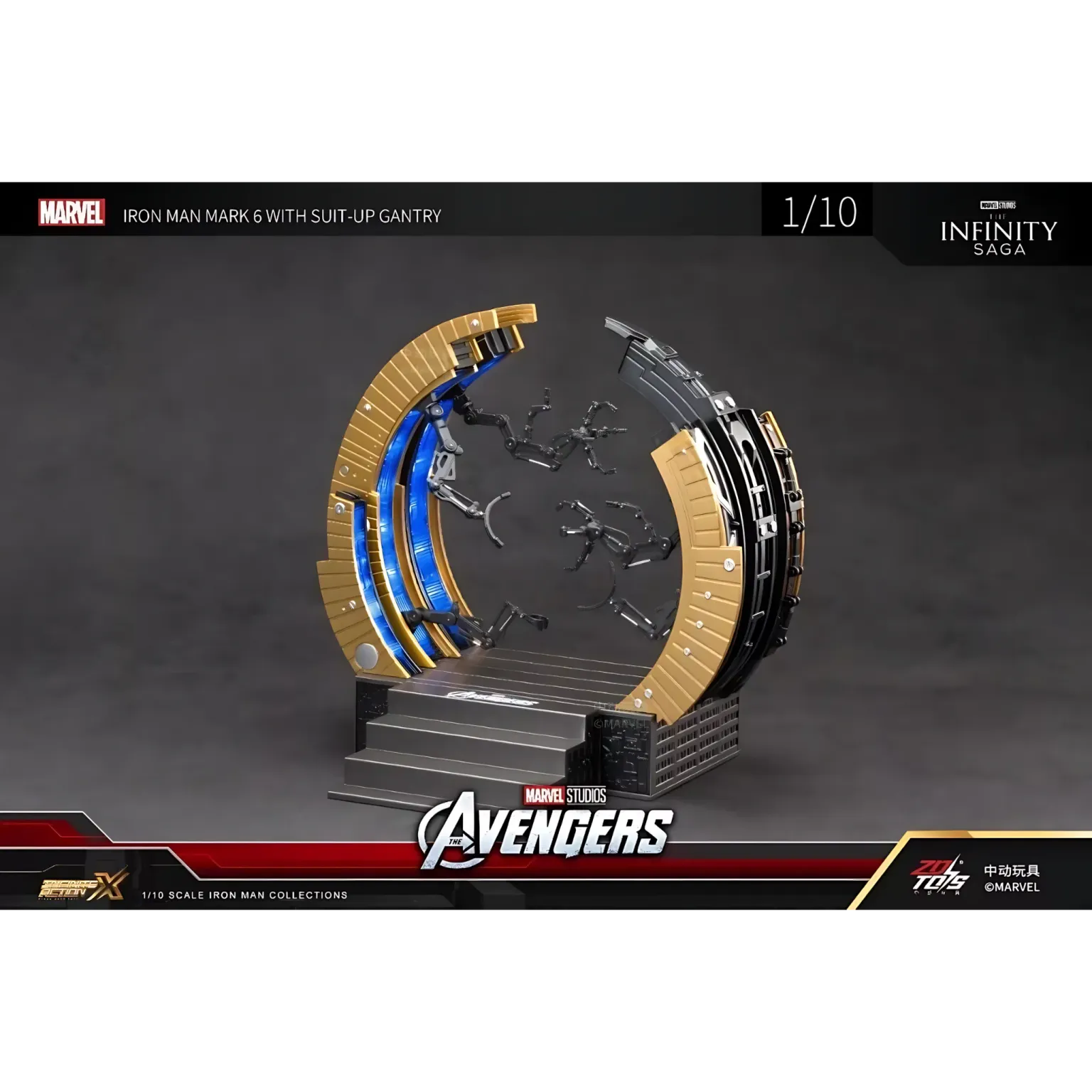 IRON MAN Mark 6 with Suit-Up Gantry Action Figure by ZD Toys