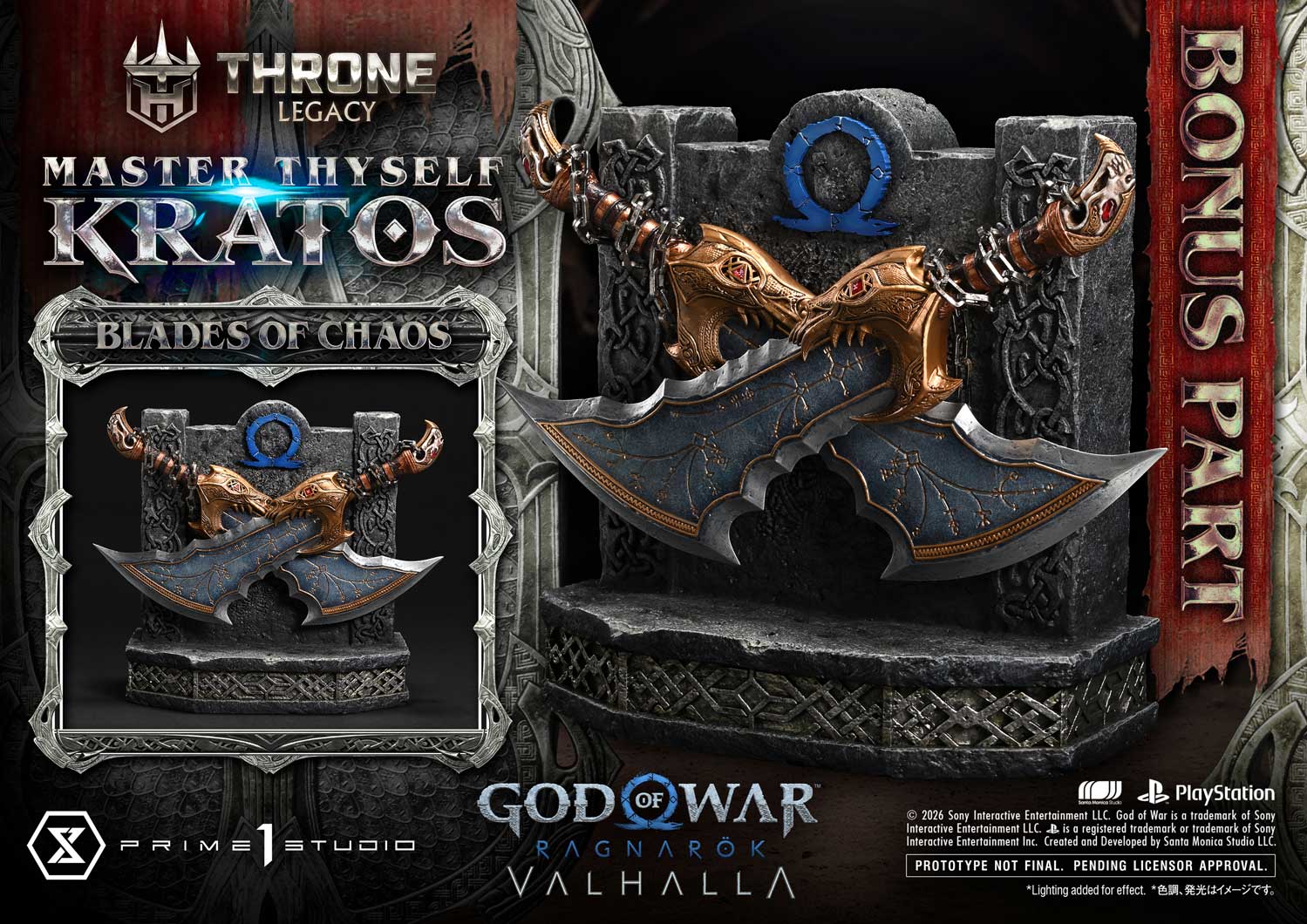 God of War: Ragnarok Master Thyself Kratos Bonus Version Statue