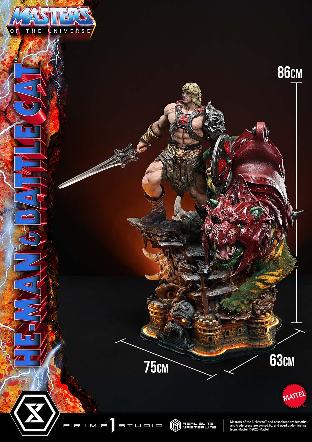 Masters of the Universe He-Man & Battle Cat Ultimate Bonus version By Prime 1 Studio