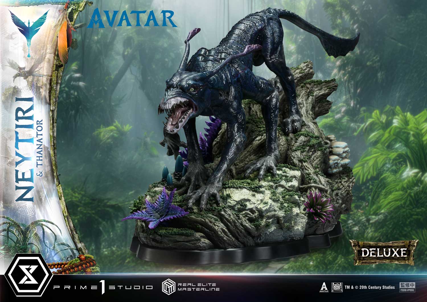 Avatar (Film) Neytiri & Thanator Bonus Version Statue By Prime1 Studios