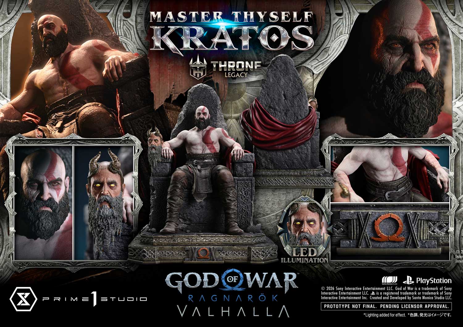 God of War: Ragnarok Master Thyself Kratos Bonus Version Statue