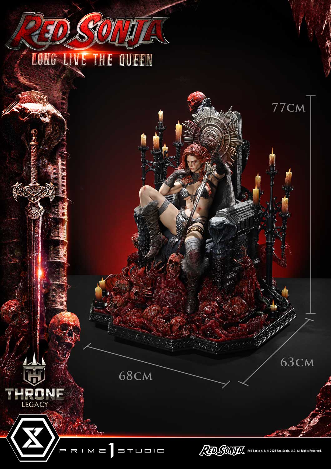 Red Sonja favorite Long Live the Queen Bonus Version Statue By Prime 1 Studios