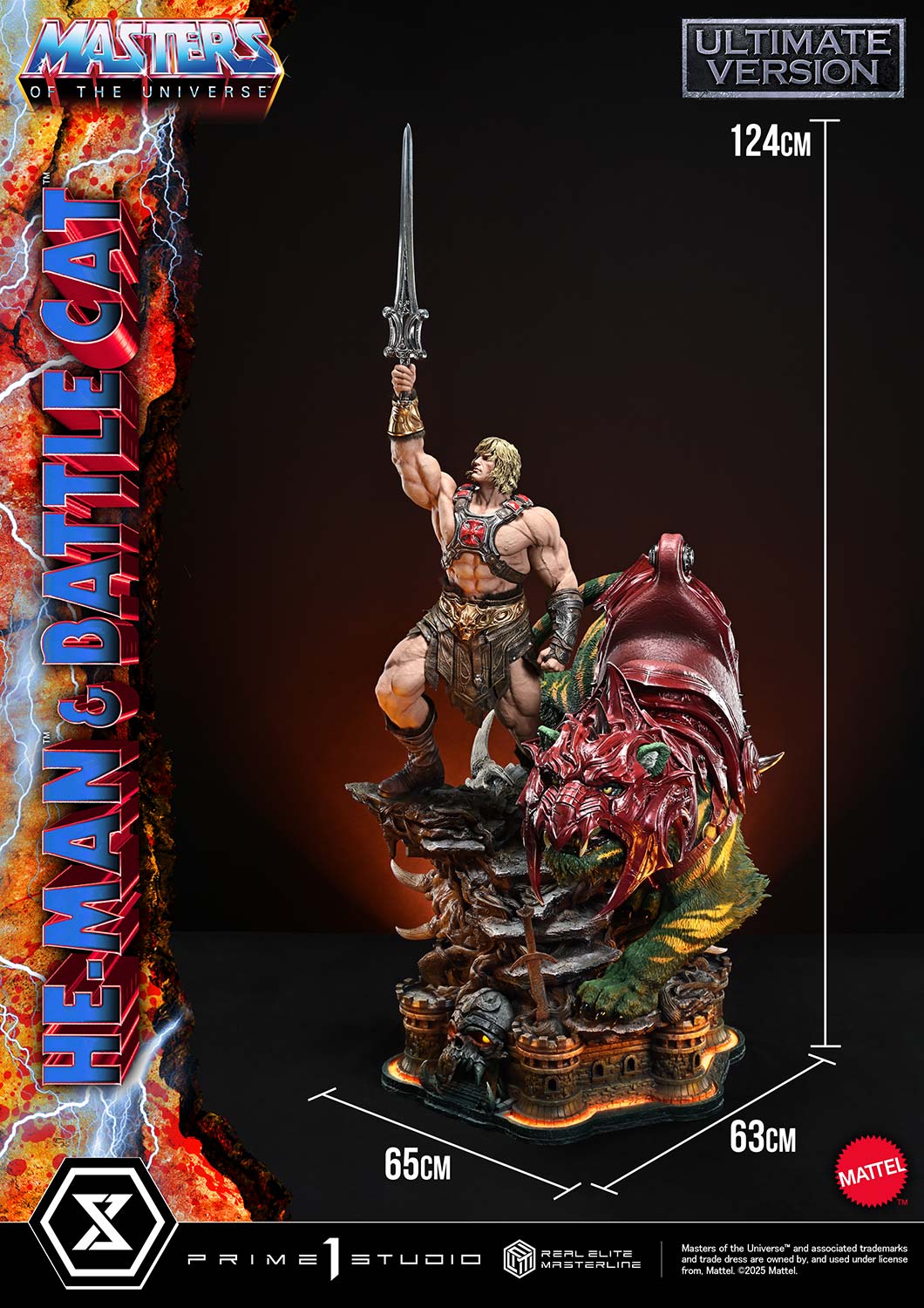 Masters of the Universe He-Man & Battle Cat Ultimate Bonus version By Prime 1 Studio