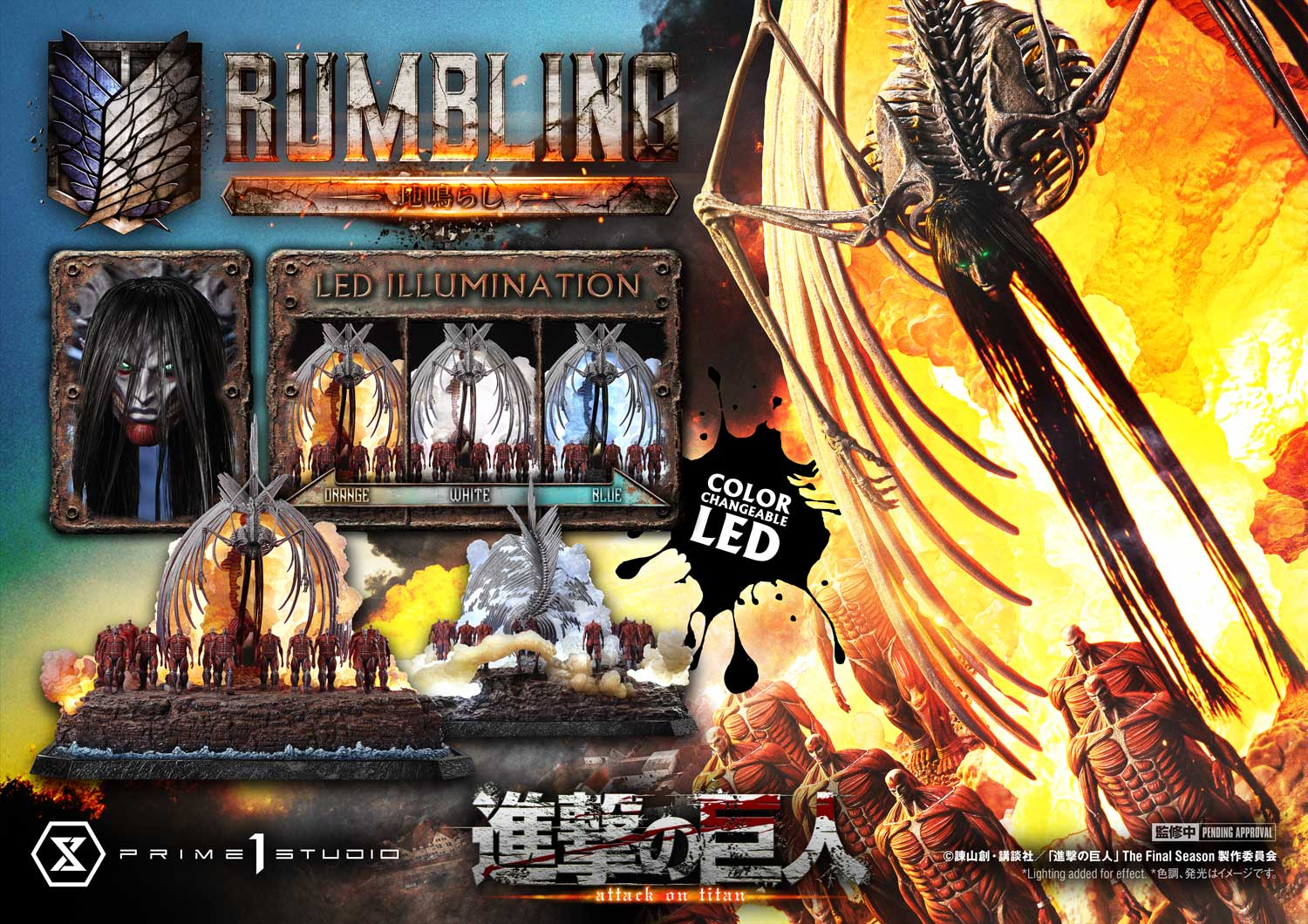 TV animation Attack on Titan The Rumbling By Prime 1 Studios