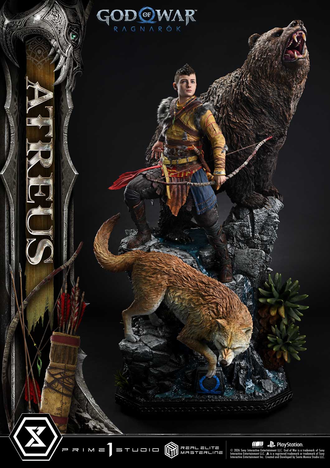 God Of War: Ragnarok Atreus Deluxe Bonus Version Statue By Prime1 Studios