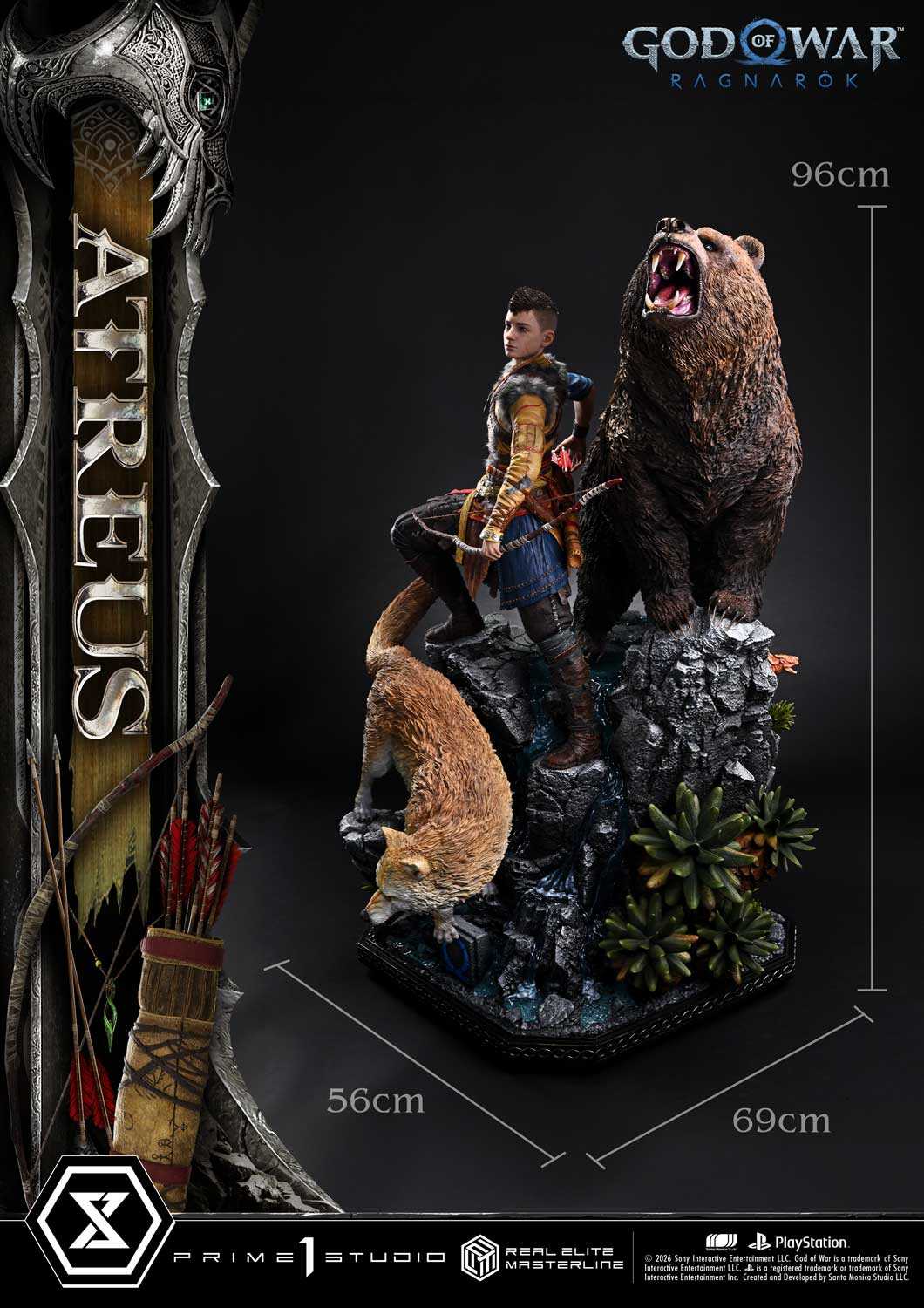 God Of War: Ragnarok Atreus Deluxe Bonus Version Statue By Prime1 Studios