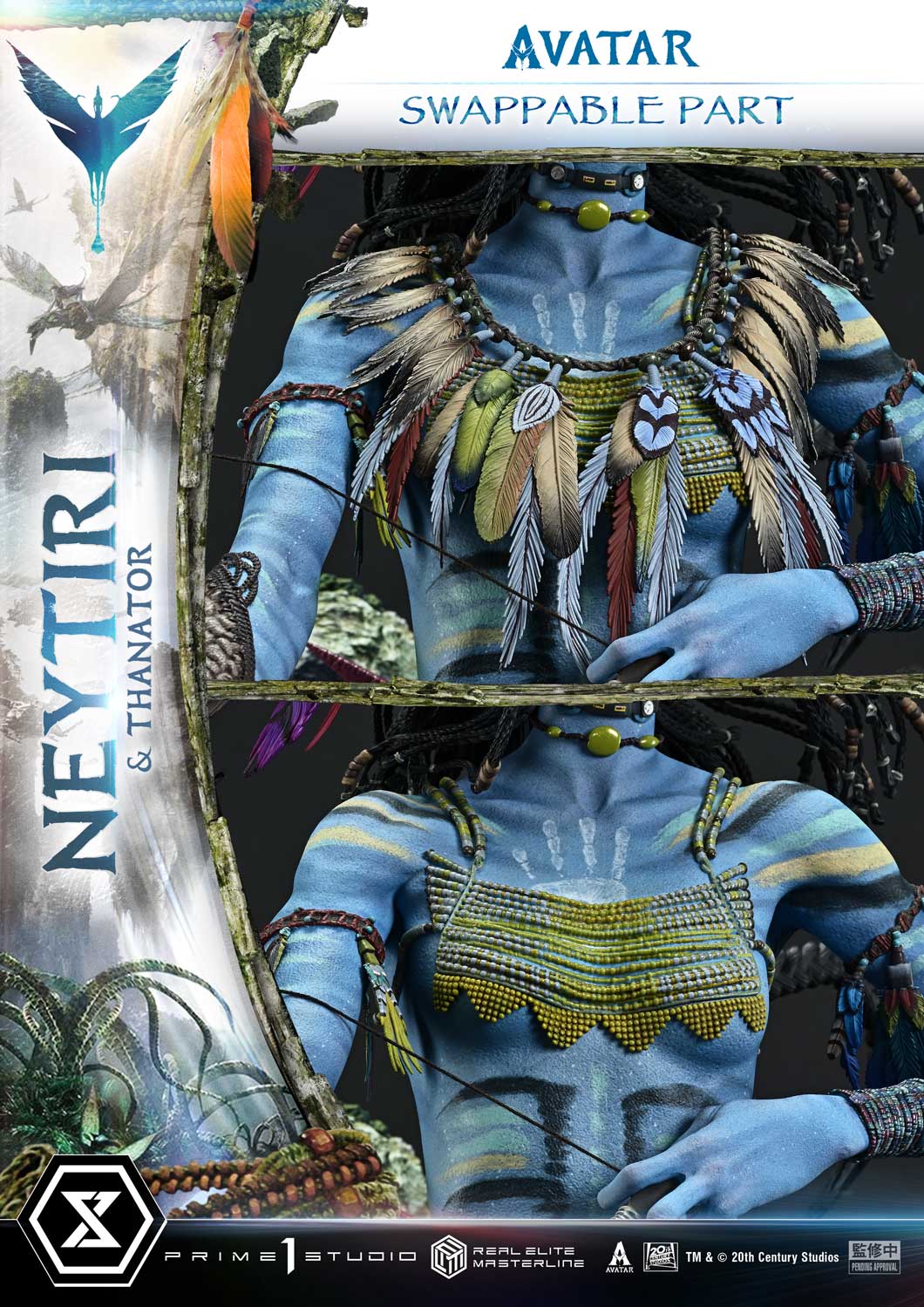 Avatar (Film) Neytiri & Thanator Bonus Version Statue By Prime1 Studios