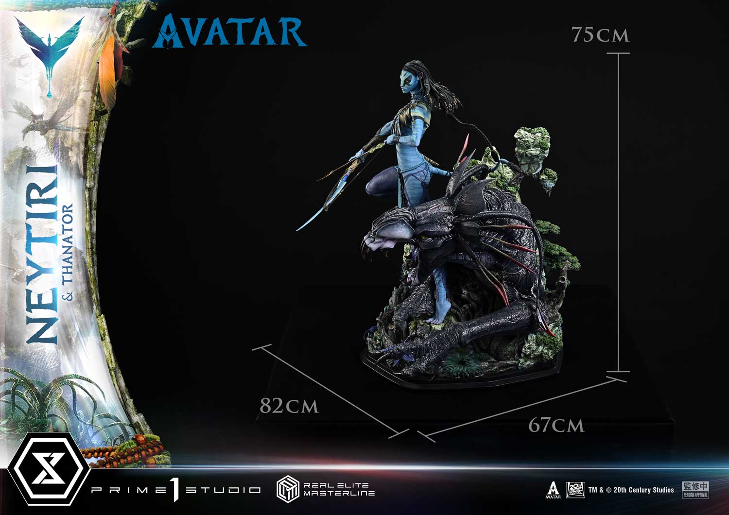 Avatar (Film) Neytiri & Thanator Bonus Version Statue By Prime1 Studios
