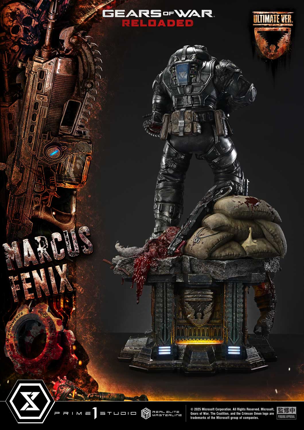 Gears of War Reloaded Marcus Fenix Ultimate Bonus Version Statue