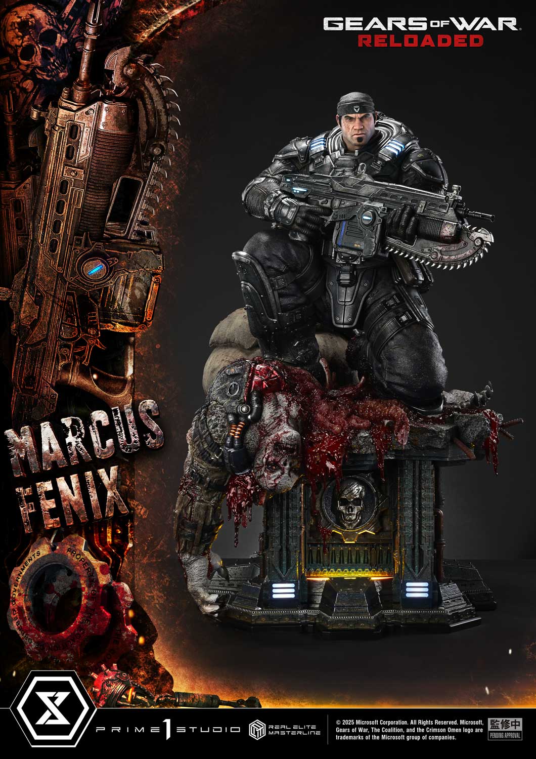 Gears of War Reloaded Marcus Fenix Ultimate Bonus Version Statue