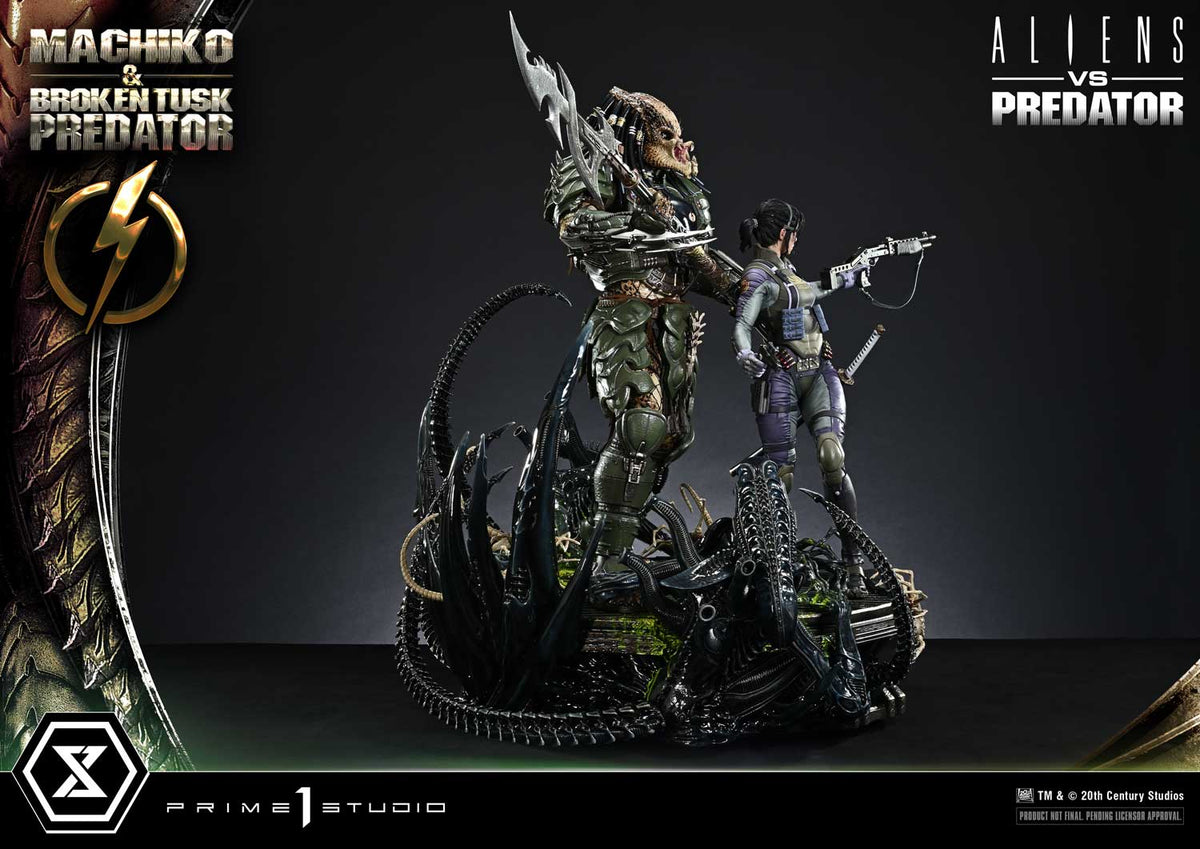 Machiko & Broken Tusk Predator (Aliens vs. Predator Comic) DX Bonus 1/4 Statue by Prime 1 Studio